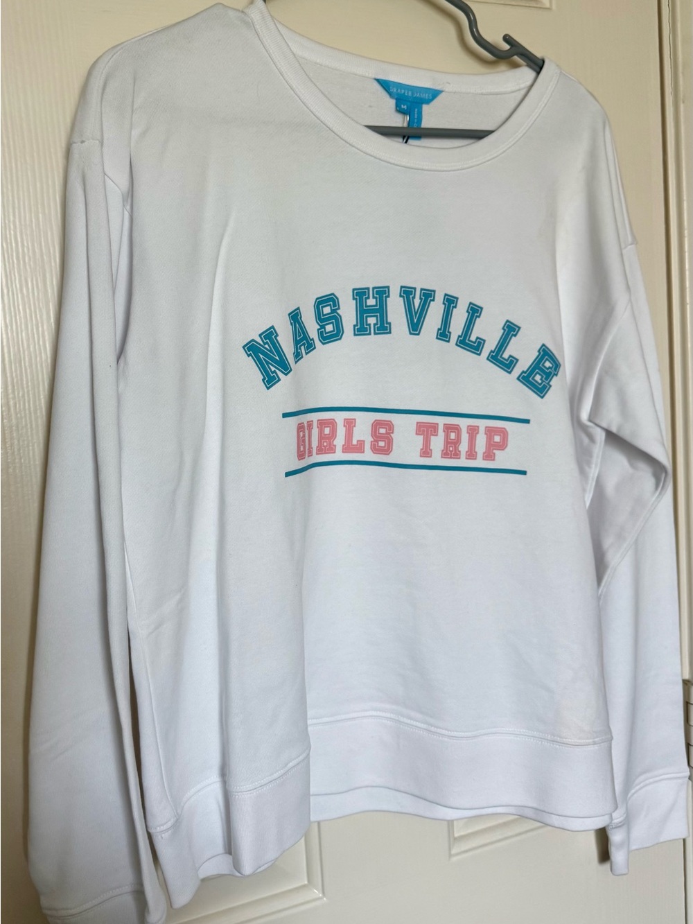 Draper James Nashville 'Girls Trip' White Pullover Sweatshirt